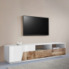 TV-meubel 200x43cm muurbevestiging woonkamer wit modern hout Hatt Wood Karakteristieken