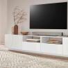 Moderne TV-standaard 260x43cm woonkamer muurkast wit glanzend More Model
