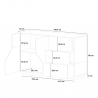 Dressoir design woonkamer 140x43cm 2 deuren 3 laden Mira Report Model