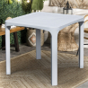 Poly rattan outdoor table 80x80 Olè by Grand Soleil Kortingen