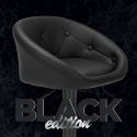 Zwarte modern design draaibare barkruk Tucson Black Edition Aanbod