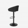 Zwarte modern design draaibare barkruk Tucson Black Edition Korting