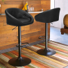 Zwarte modern design draaibare barkruk Tucson Black Edition Verkoop
