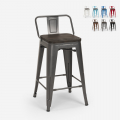 Industrieel design barkruk van metaal en hout voor thuis of horeca Steel Wood Top Aanbieding