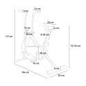 Hometrainer fiets en crosstrainer met luchtweerstand Visby Keuze