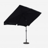 Zwarte rechthoekige tuinparasol met middenpaal 3x2 m Rios Dark Catalogus