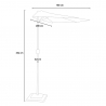 Muurparasol 200 x 150 cm Kailua Afmetingen