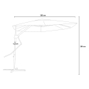 Witte zweefparasol 3x3 m Napili Keuze