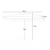 Terras tuinparasol met centrale paal 3x2m Rios Flap Prijs