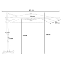 Zweefparasol 3x3 m bruin met solar LED-verlichting Waikiki Light Brown Prijs