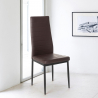 Modern design met kunstleer gestoffeerde stoel Imperial Dark Korting