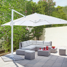 Vierkante aluminium zweefparasol 3 x 3 meter Paradise White Aanbod
