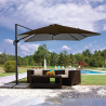 Aluminium zweefparasol 3x3 m Paradise Brown Verkoop