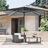 Vierkante aluminium parasol met centrale paal 3x3 meter Marte Noir  Verkoop
