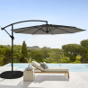 Achthoekige aluminium zweefparasol 3 meter Fan Noir Verkoop