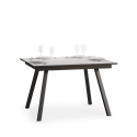 Uitschuifbare keuken eettafel 90x120-180cm wit design Mirhi Aanbod