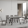 Uitschuifbare eettafel grijs 90x120-180cm keuken design Mirhi Concrete Korting