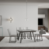 Uitschuifbare eettafel grijs 90x120-180cm keuken design Mirhi Concrete Aanbieding