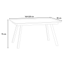 Uitschuifbare keuken eettafel 90x160-220cm wit design Mirhi Long Kortingen