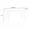 Uitschuifbare keuken eettafel 90x160-220cm wit design Mirhi Long Kortingen