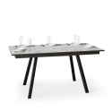 Uitschuifbare eettafel 90x160-220cm modern design Mirhi Long Marble Aanbod