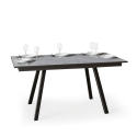 Uitschuifbare eettafel grijs 90x160-220cm keuken Mirhi Long Concrete Aanbod