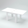 Uitschuifbare eettafel book design wit hout 90-180x90cm Jesi Liber Wood Aanbod