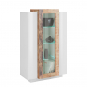 Hoogglans wit en hout design vitrine voor woonkamers Corona Aanbod