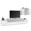 Woonkamer wandmeubel met tv-meubel wit en grijs Corona Aanbod