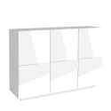 Glanzend witte Ping White M 3-deurs design dressoir ingang kast Aanbod