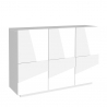 Glanzend witte Ping White M 3-deurs design dressoir ingang kast Aanbod