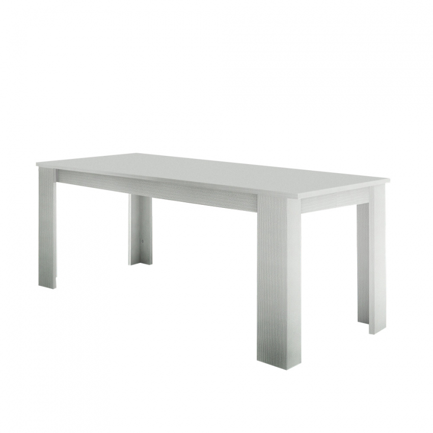 Onze onderneming zijn hek Jesi Hout Uitschuifbare houten tafel wit 140-190x90cm woonkamer eetkamer