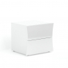 Glanzend wit design nachtkastje 2 laden slaapkamer Arco Smart Aanbod
