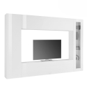 Glanzend witte muur systeem TV stand kolom vitrinekast Joy Ledge Aanbod