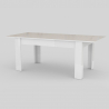 Uitschuifbare eettafel modern design in witte kleur 160-210x90cm JESI LONG Aanbod