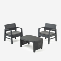 Rotan loungeset met tafel en twee stoelen met kussens Progarden Tambo Kortingen