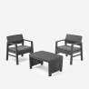 Rotan loungeset met tafel en twee stoelen met kussens Progarden Tambo Kortingen