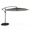 Achthoekige aluminium zweefparasol 3 meter Fan Noir Voorraad