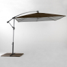 Vierkante aluminium zweefparasol 2,5x2,5 meter Shadow Brown Keuze