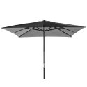 Vierkante aluminium parasol met centrale paal 3x3 meter Marte Noir  Keuze