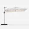 Zweefparasol 3x3 m met LED-licht op zonne-energie Waikiki Light White Kortingen