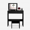 Make-up kaptafel zwart met spiegel Nicole Black Verkoop