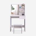 Make-up tafel met spiegel, lade en krukje Mayca Verkoop