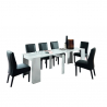 Uitschuifbare eettafel van 79x54-252cm consoletafel ruimtebesparende modern ontwerp in wit Nancy Aanbod