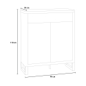 Entree schoenenkast met 4 planken en lade modern industrieel design Harbour Korting