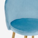 Moderne stoel met gouden poten en fluwelen bekleding Bert 