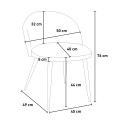 Moderne stoel met gouden poten en fluwelen bekleding Bert 