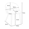 Moderne stoel met gouden poten en fluwelen bekleding Bert 