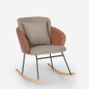 Moderne schommelstoel fauteuil met kussen Supoles Aanbieding