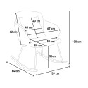 Moderne schommelstoel fauteuil met kussen Supoles Kortingen
